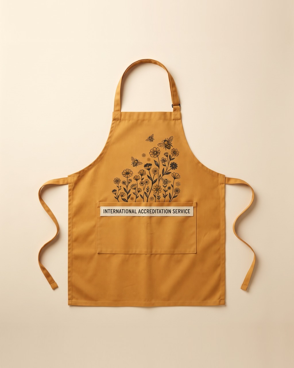 Bee Garden Apron in Honey Amber