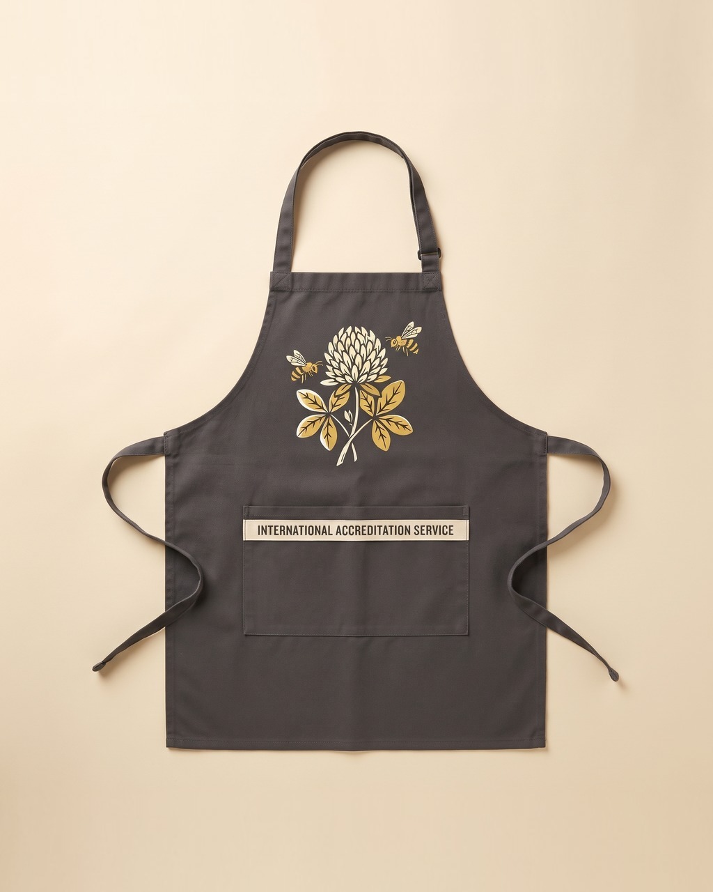 Clover Field Apron in Charcoal