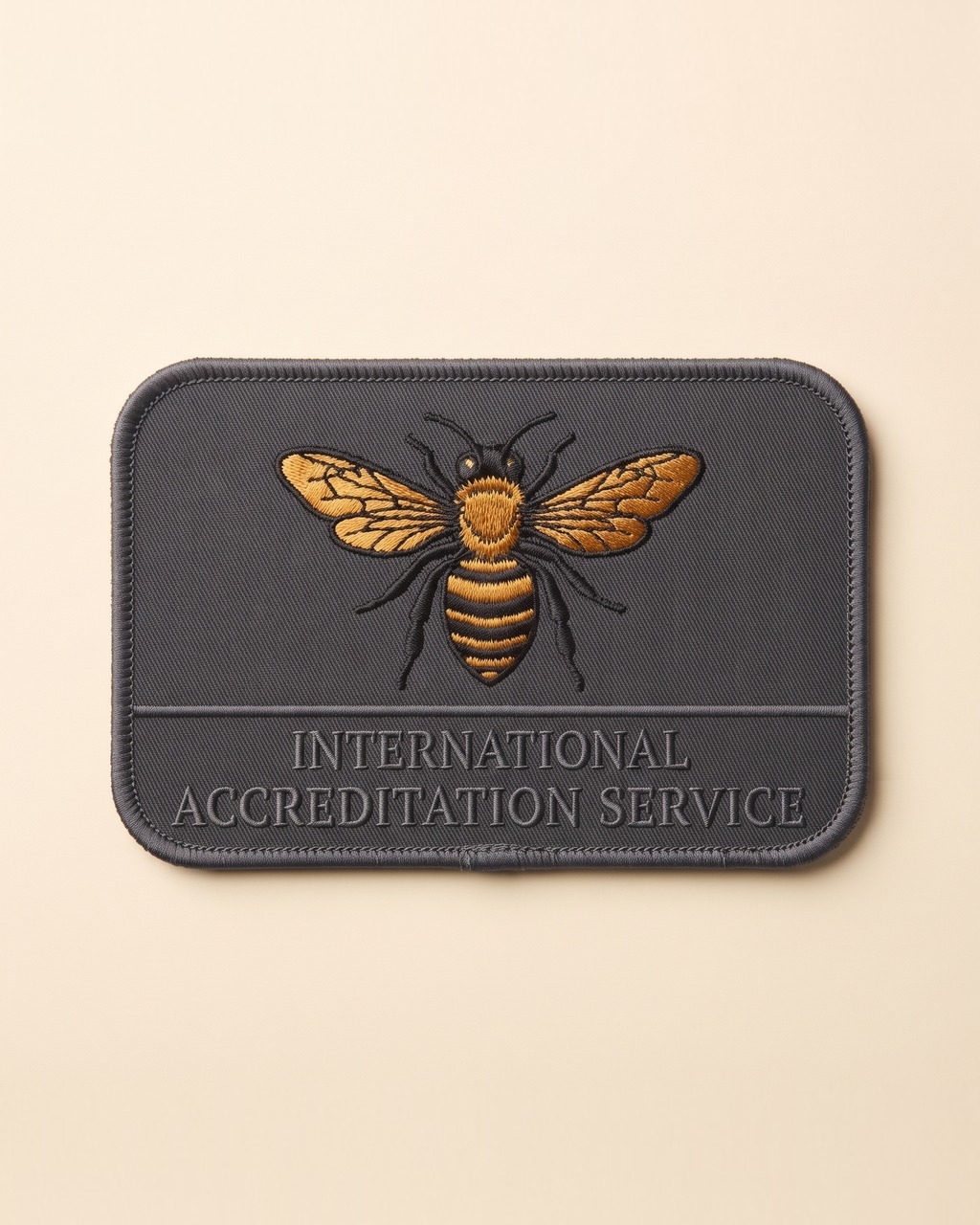 Honeybee Patch in Charcoal