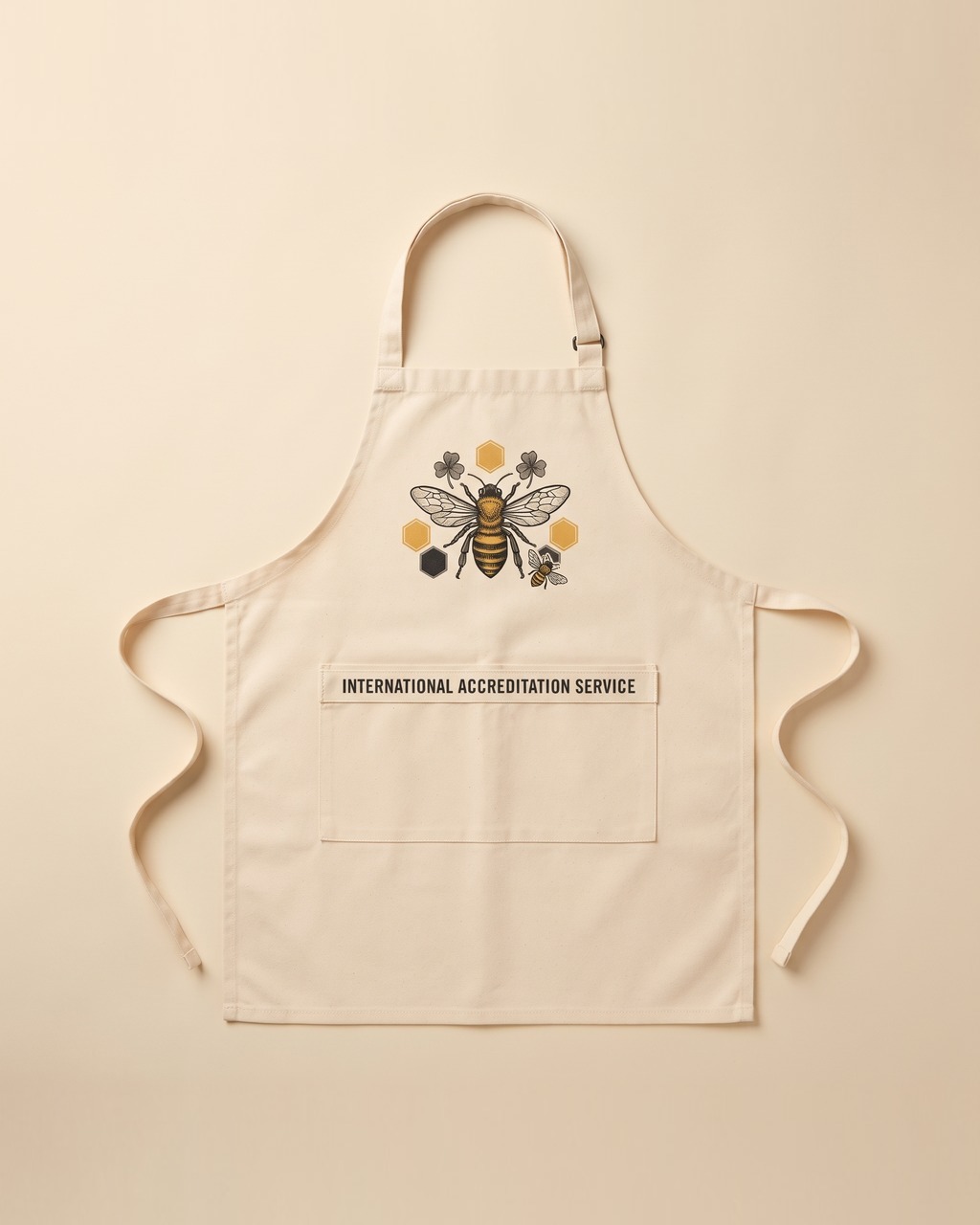Honeycomb Bib Apron in Cream